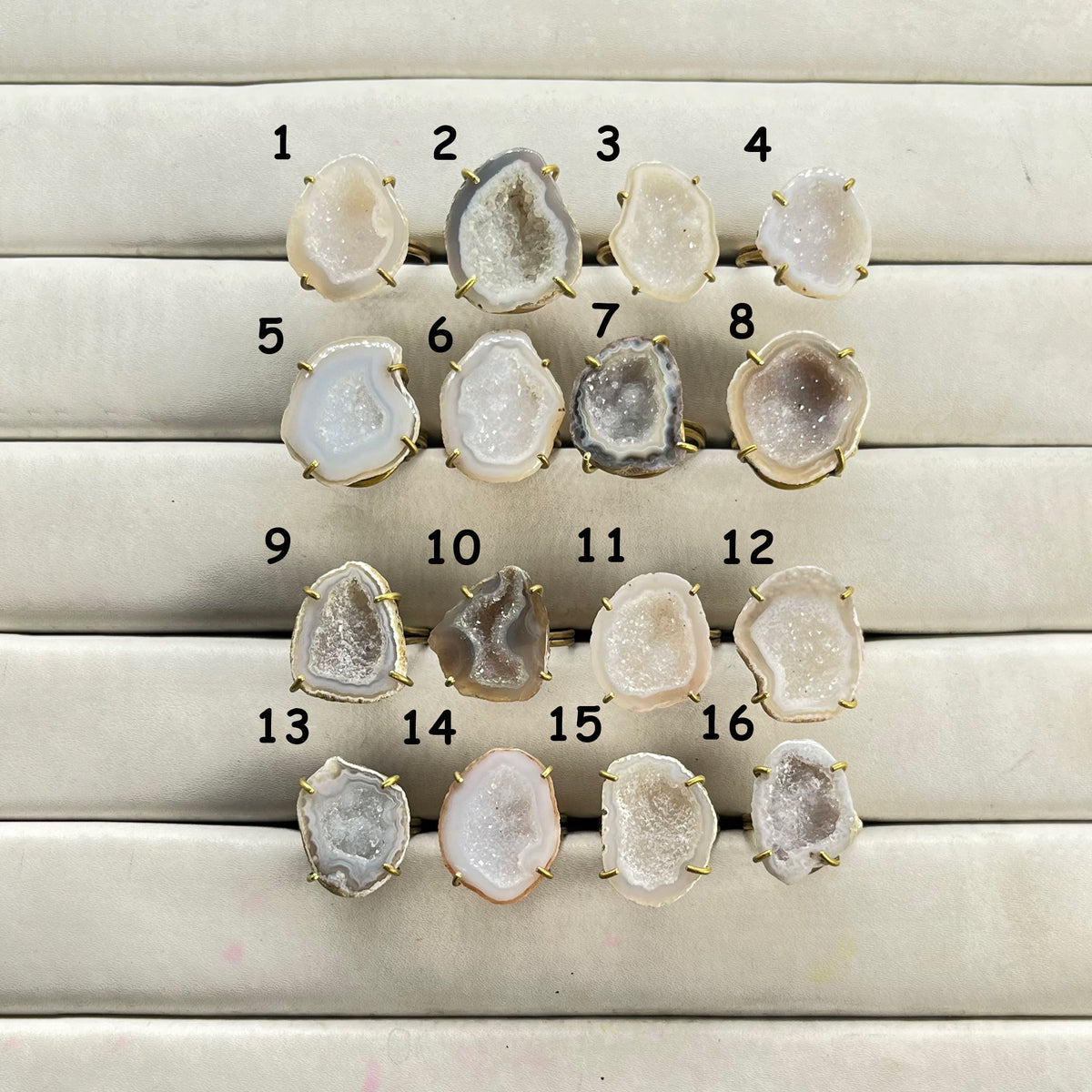 Rings by Selection Anokha Brass Gold Plated 20- 25 MM gray My Store