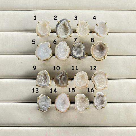 Rings by Selection Anokha Brass Gold Plated 20- 25 MM gray My Store