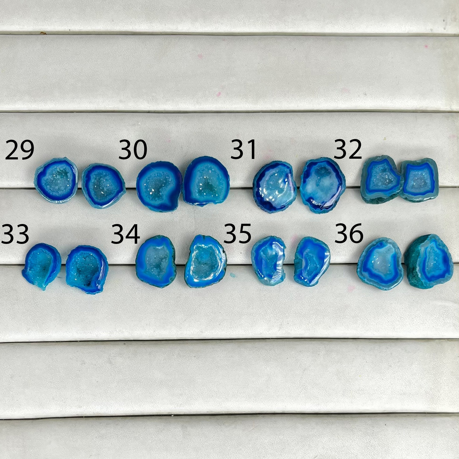 Geode Pairs ( Stud ) by Selection 10 - 25 mm Aqua My Store