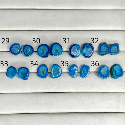 Geode Pairs ( Stud ) by Selection 10 - 25 mm Aqua My Store