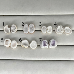 Geode Pairs ( Stud ) by Selection 15 - 25 mm White My Store