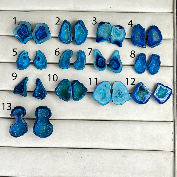 Geode Pairs ( Earing ) by Selection 15 - 25 mm Aqua My Store