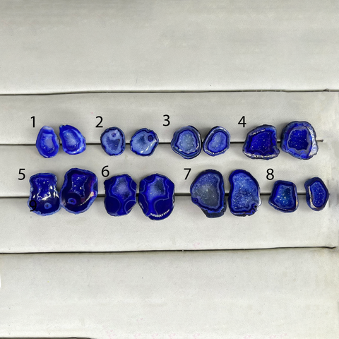 Geode Pairs ( Pendant ) by Selection 10 - 35 mm Blue My Store