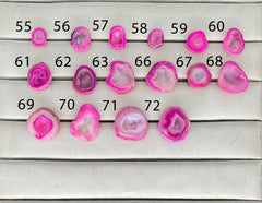 Geode Rings stone by Selection 20 - 25 mm Pastel Pink My Store