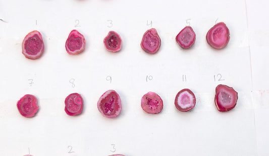 High-Grade Natural Pink Geode Stones 20–25mm – Beautiful Crystal Geodes DIY Jewelry For Ring | Get Exact Piece Shown in the Picture My Store