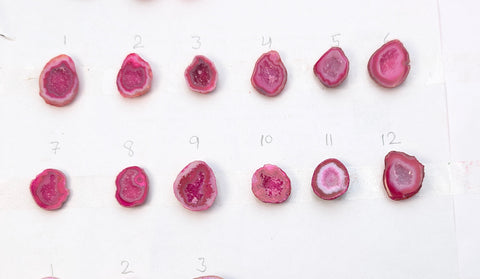 High-Grade Natural Pink Geode Stones 20–25mm – Beautiful Crystal Geodes DIY Jewelry For Ring | Get Exact Piece Shown in the Picture My Store