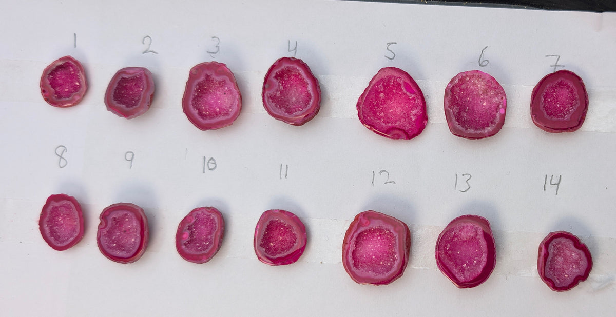 10–20mm Natural Pink Geode Crystals – Handpicked Geode Stones for Jewelry ( Ring )Making | Get Exact Piece Shown in the Picture My Store
