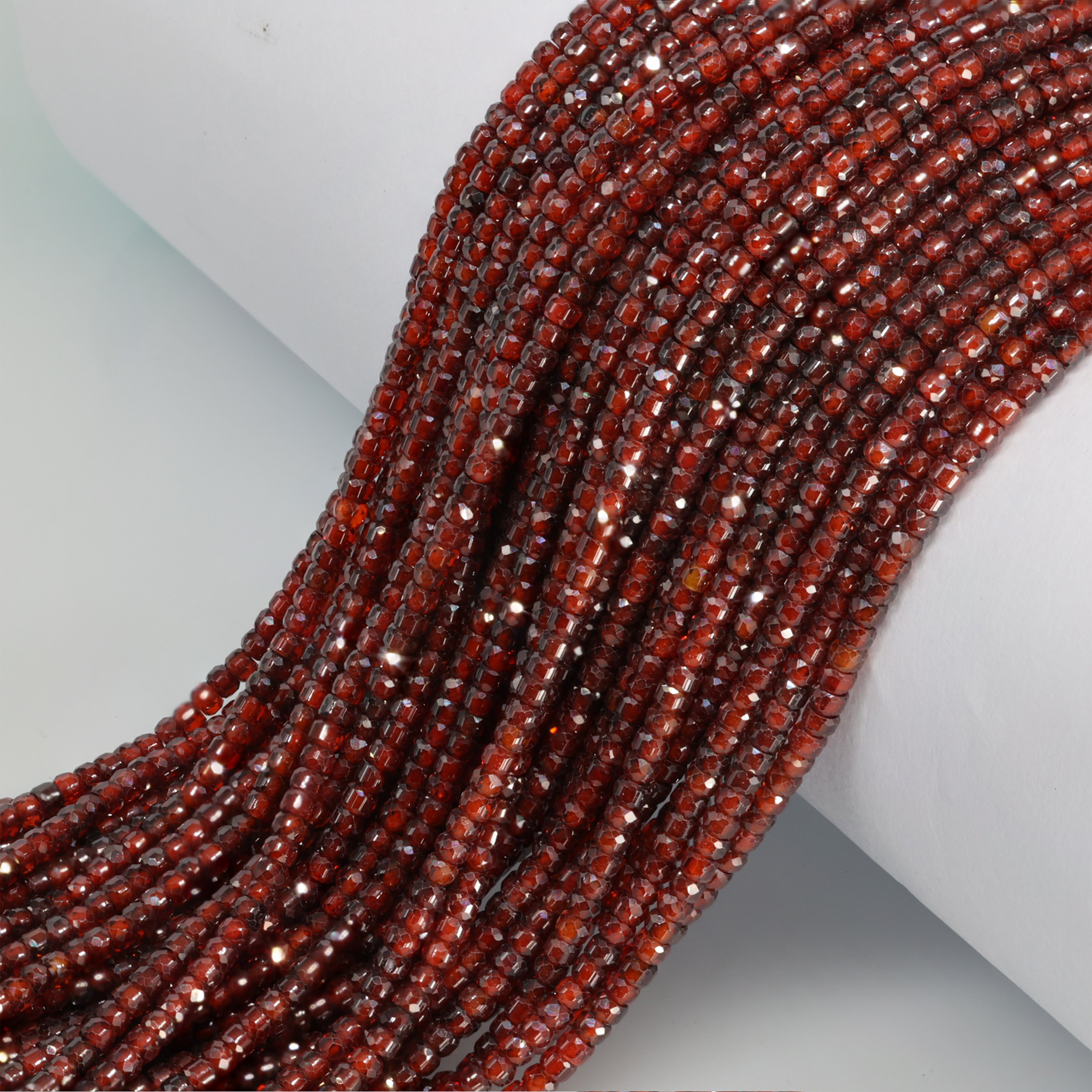 Sparkling faceted round beads for DIY jewelry projects