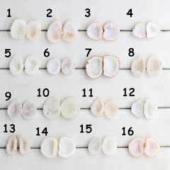 Geode Pairs by Selection 15 - 20 MM White My Store