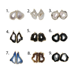 silver Agate Geode Slice Pairs My Store