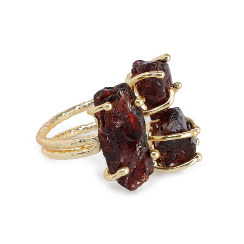 Agni Love Ring Raw Birthstone 8 - 10 mm Adjustable Band My Store