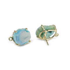 Geode Druzy Ear post  DIY Earrings Meena Design