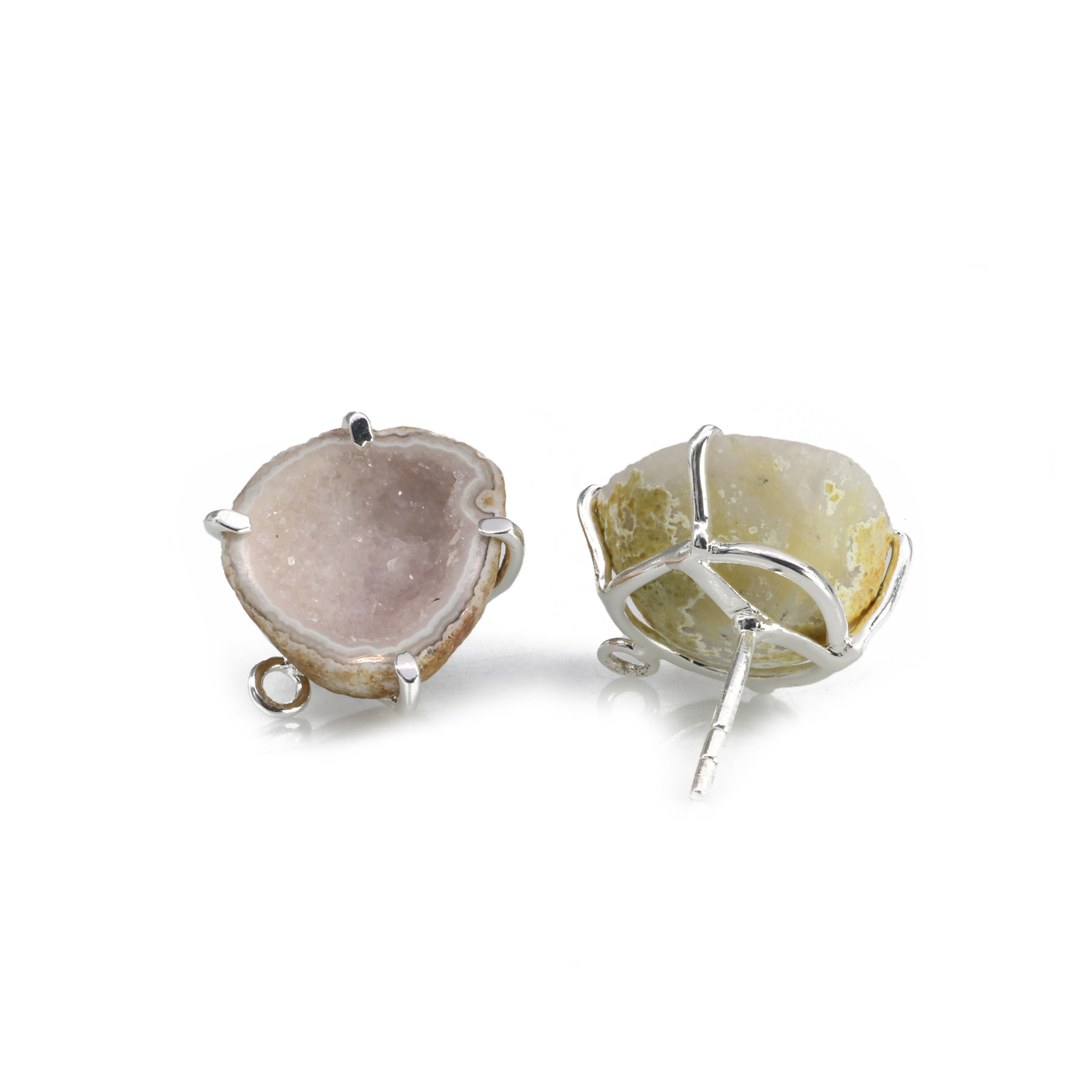 Geode Druzy Ear post  DIY Earrings Meena Design
