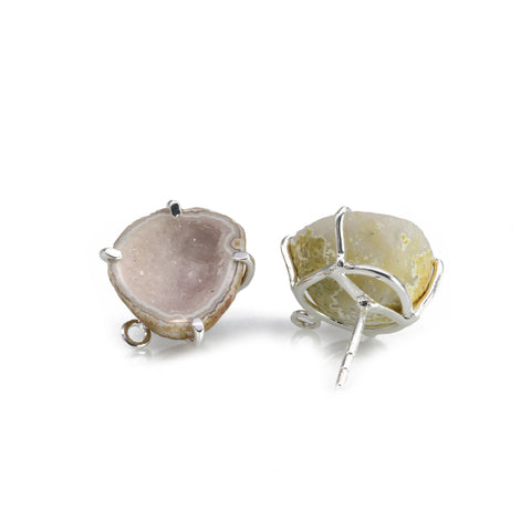 Geode Druzy Ear post  DIY Earrings Meena Design