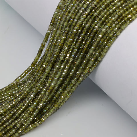 Faceted round gemstone polished and drilled, jewelry making beads Meena Design