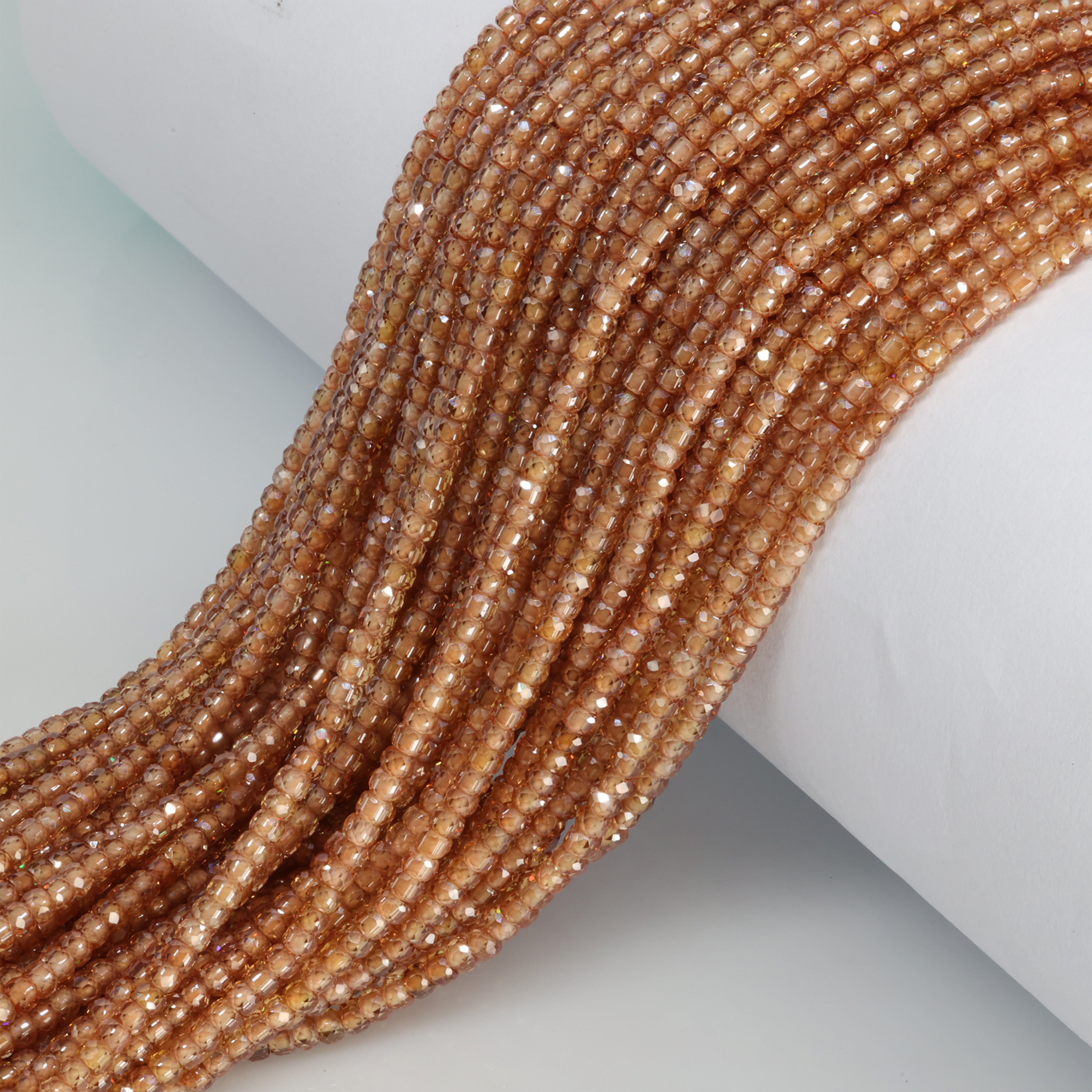 Round faceted natural stones, drilled for easy jewelry assembly