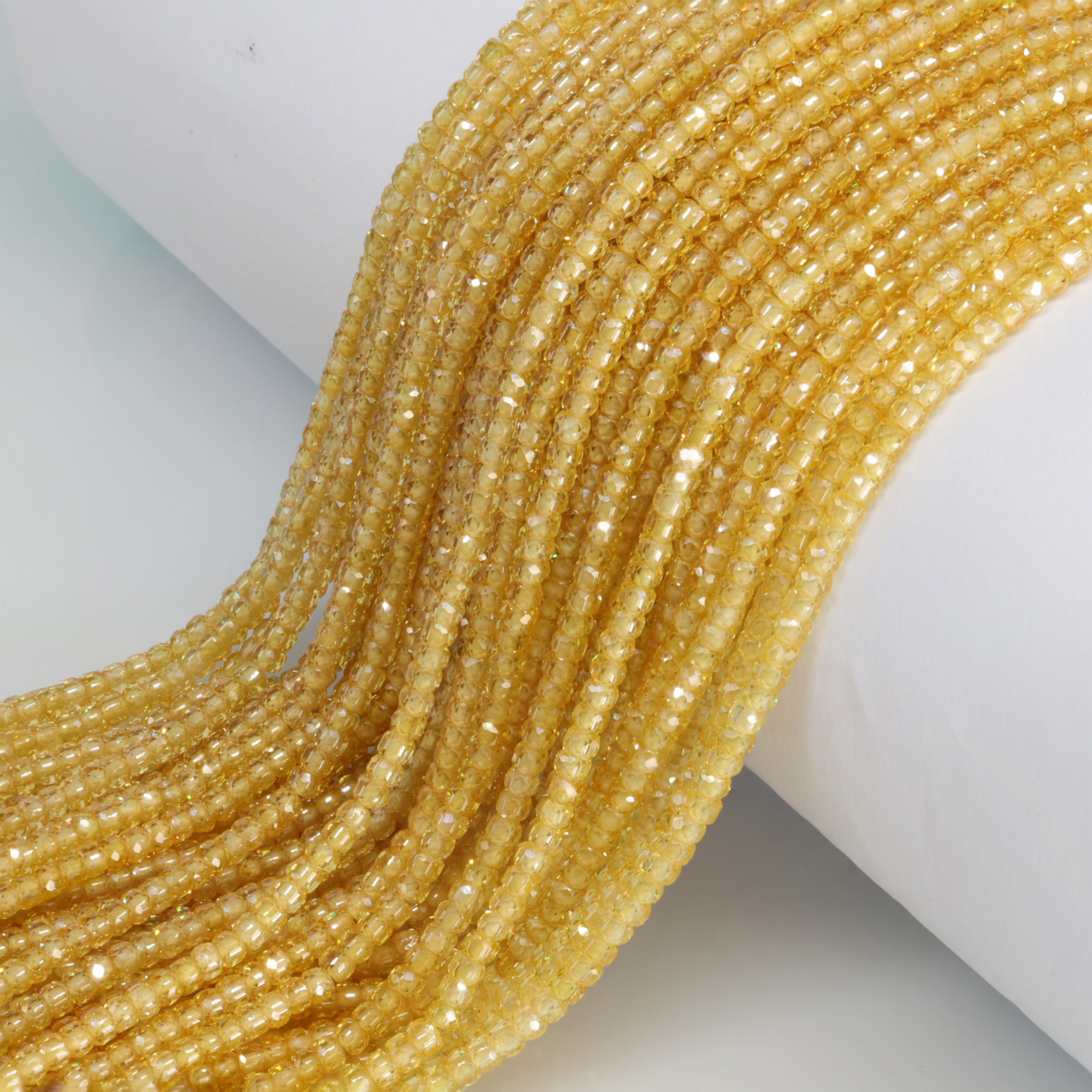 Polished gemstone beads with smooth surface and sparkling facets
