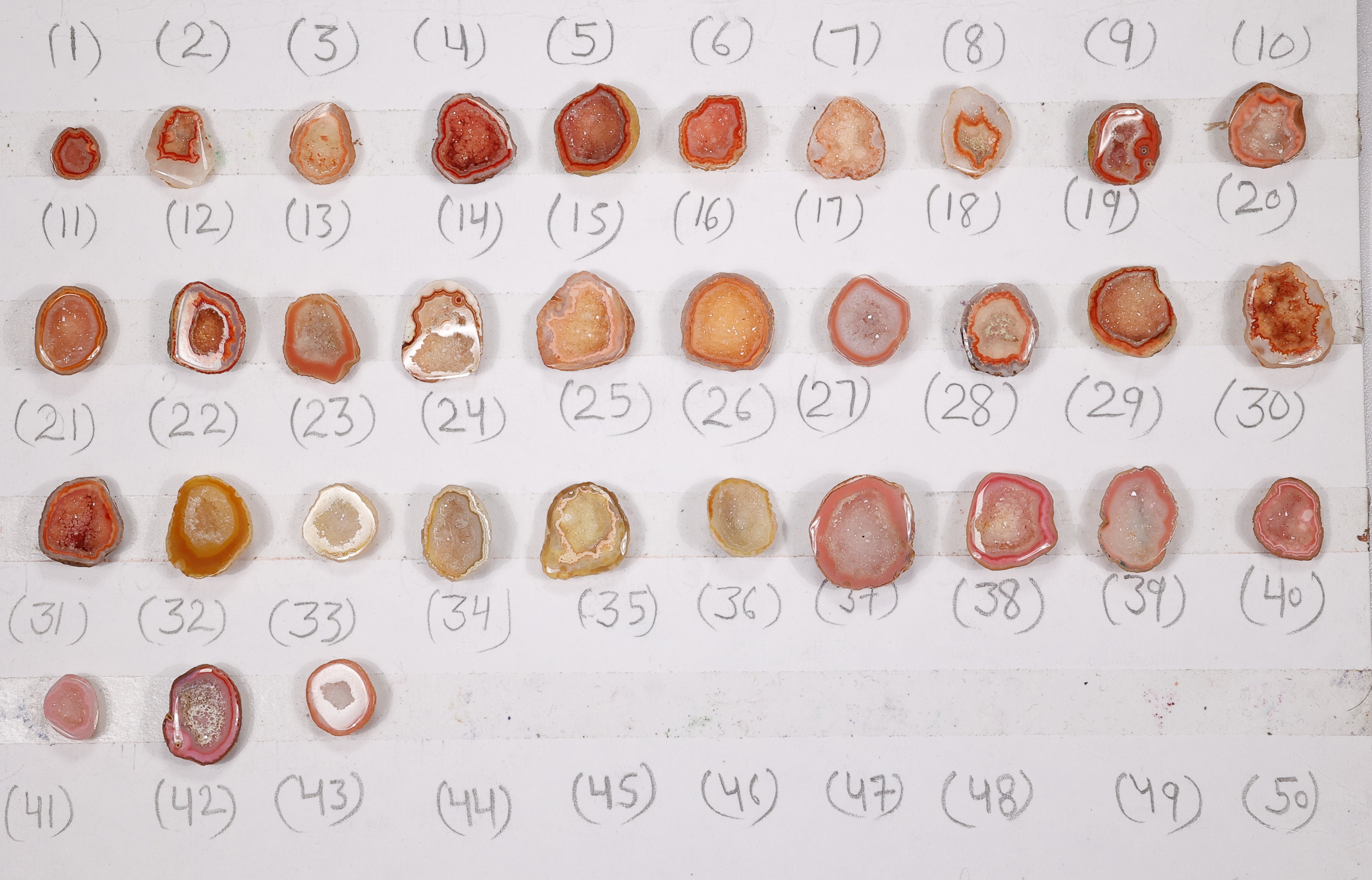 Geode Rings stone by Selection 10 - 20 mm Orange For Making Rings My Store