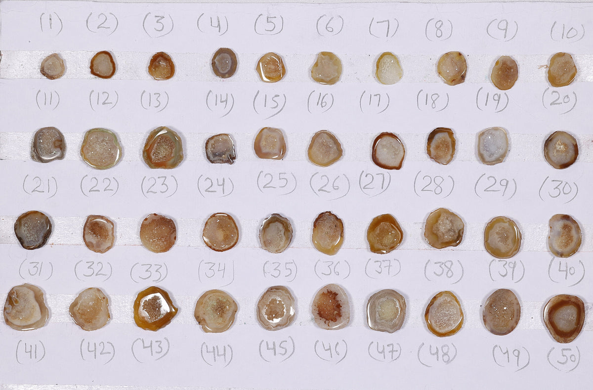 Geode Rings stone by Selection  10 - 20 mm Beige For Rings Making My Store