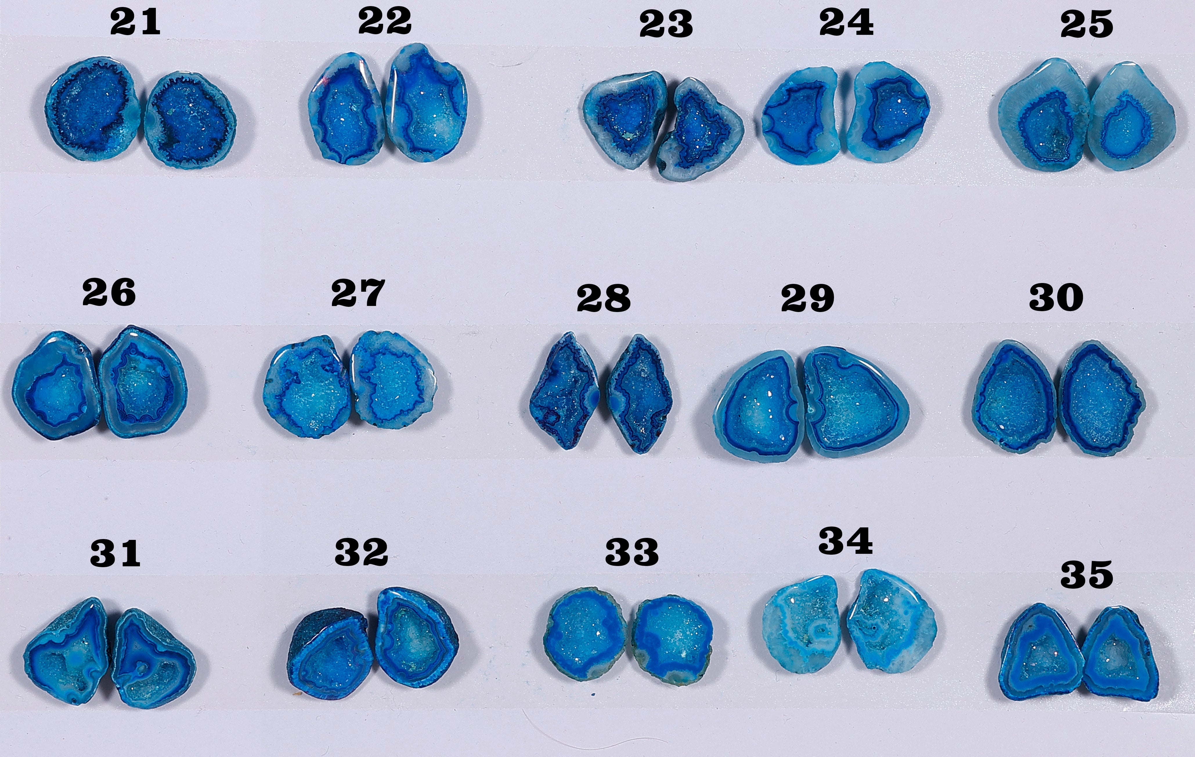 Geode Pairs ( Earing ) by Selection 15 - 25 mm Aqua My Store