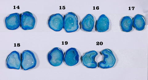 Geode Pairs ( Earing ) by Selection 15 - 25 mm Aqua My Store