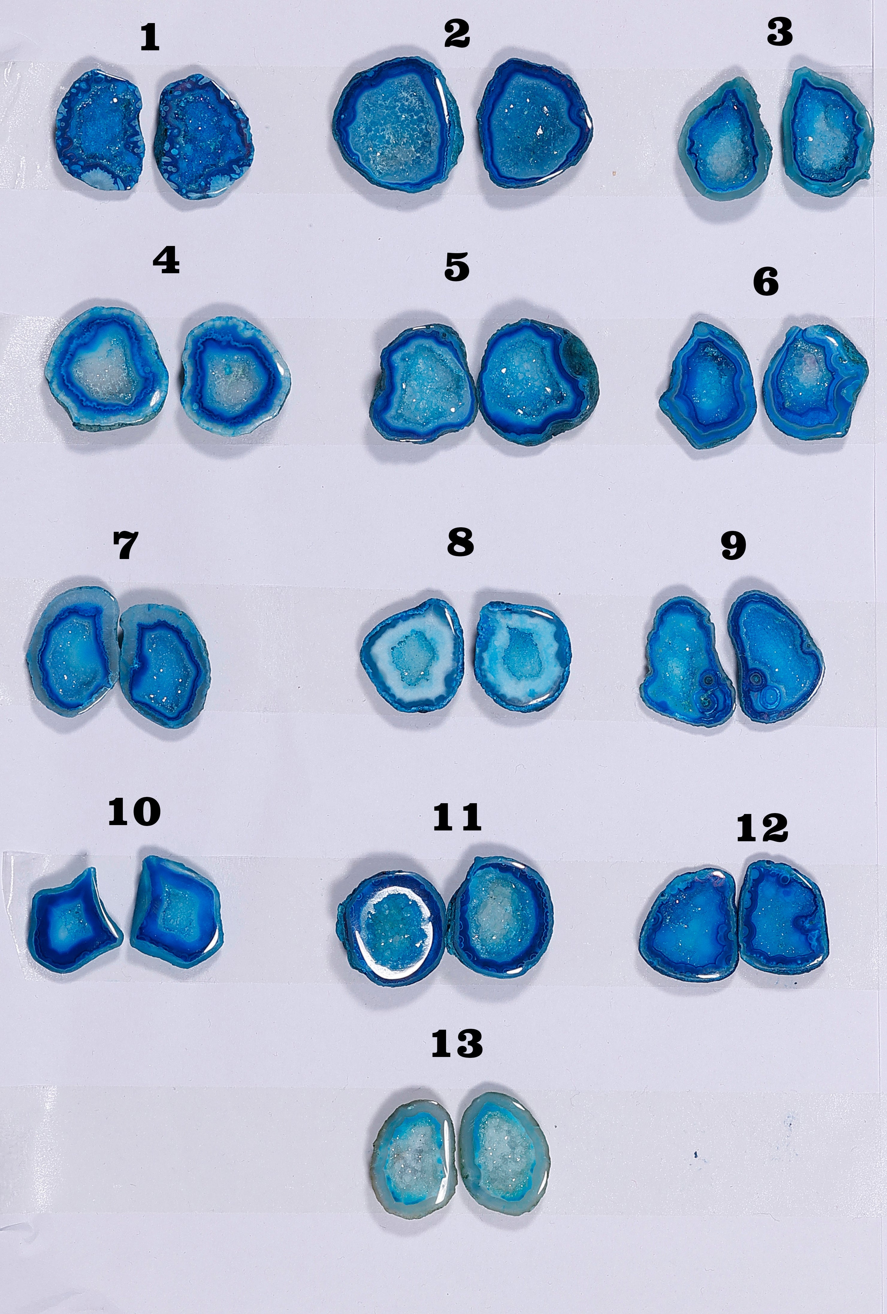 Geode Pairs ( Earing ) by Selection 15 - 25 mm Aqua My Store