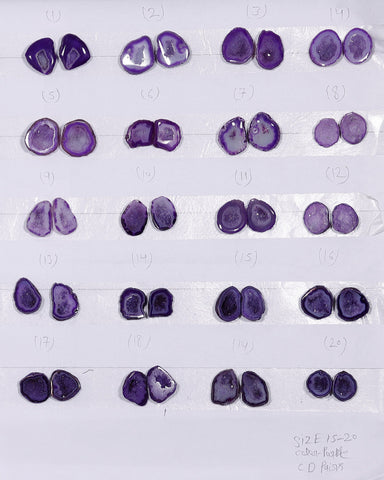 Geode Pairs ( Earring ) by Selection 15 - 20 mm Purple Color My Store