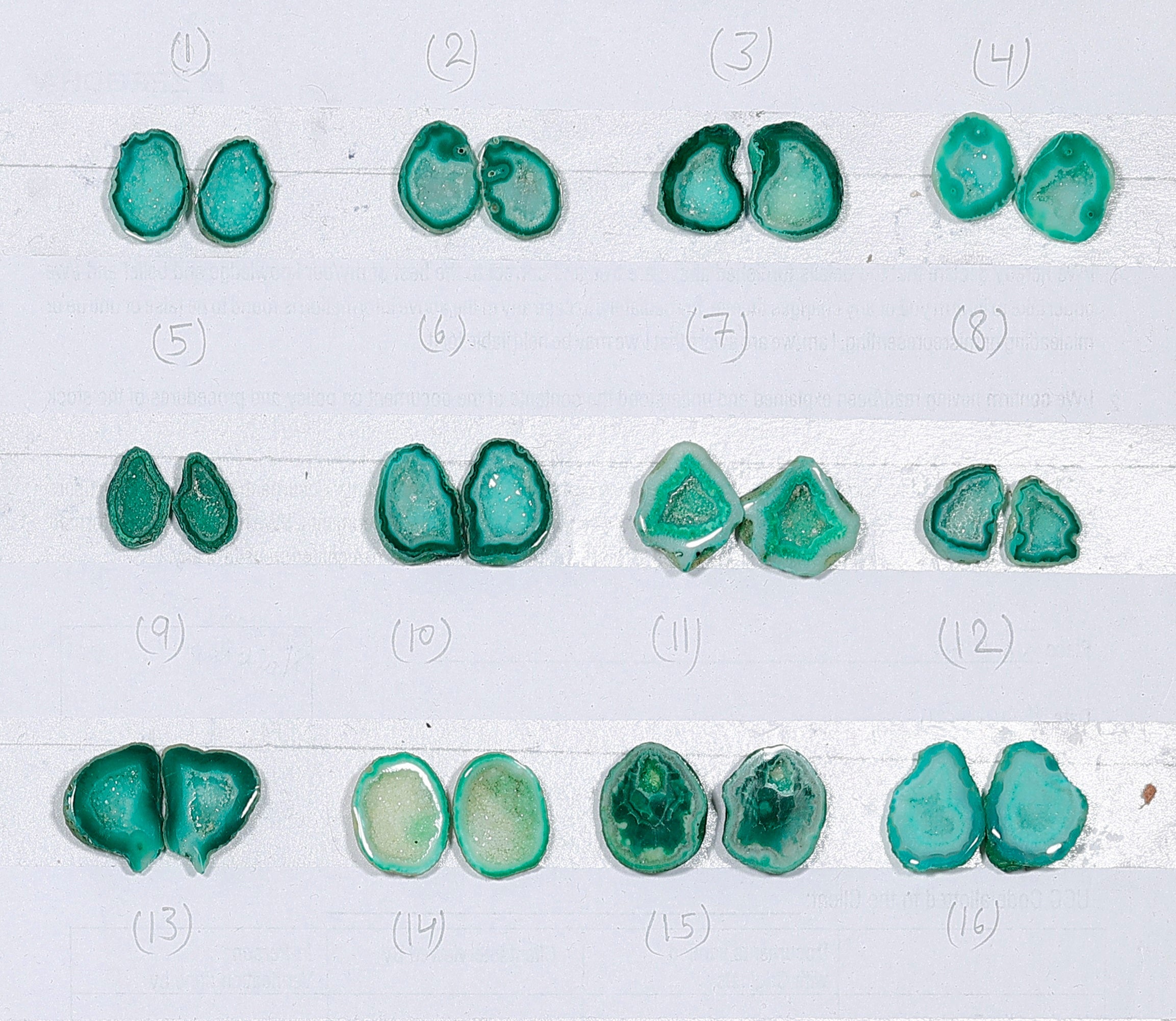 Geode Pairs ( Earring ) by Selection 15 - 20 mm Green Color My Store