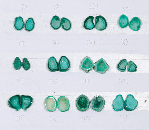 Geode Pairs ( Earring ) by Selection 15 - 20 mm Green Color My Store