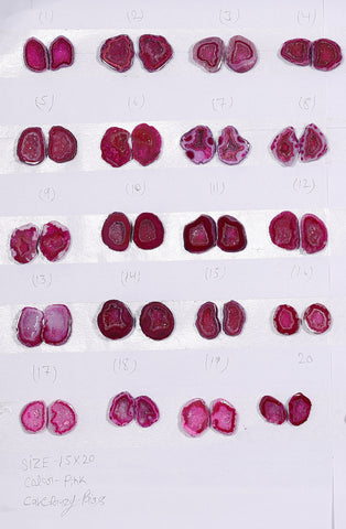 Geode Pairs (Earring) by Selection  15-20 mm  Pink Color My Store