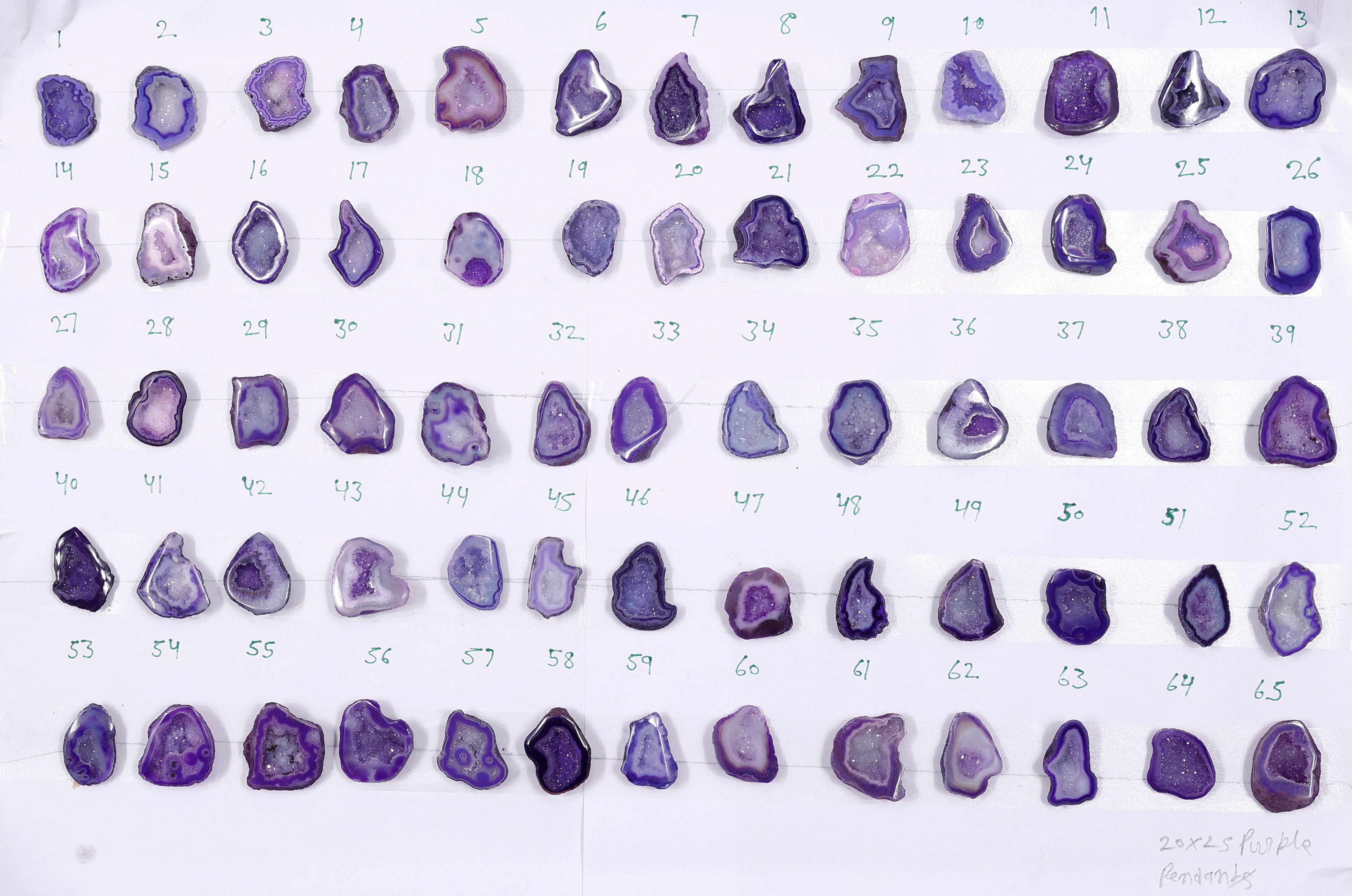 Geode Stones ( Pendant ) by Selection 20 - 25 mm Purple For Making Jewelry My Store