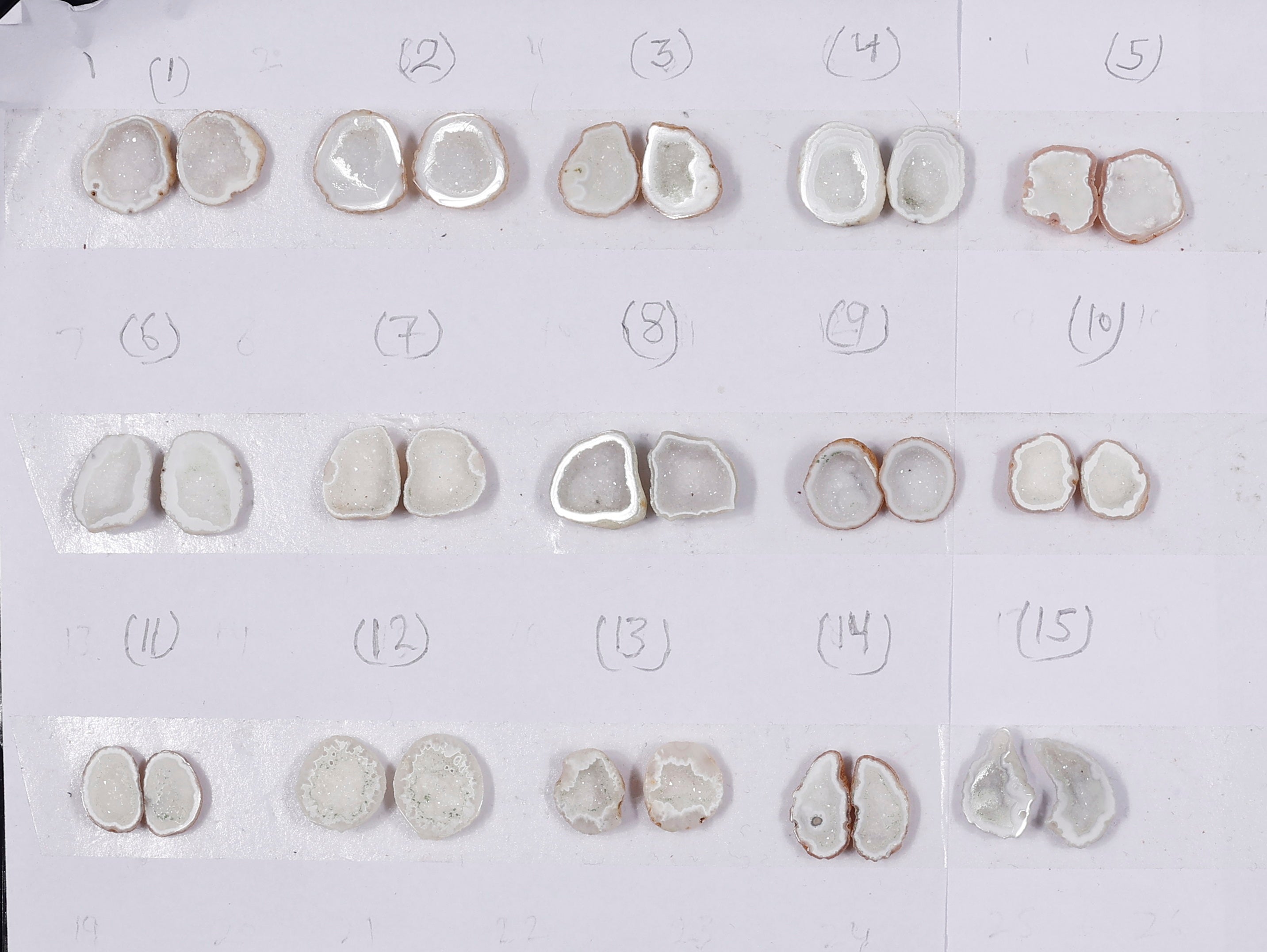 Geode Pairs ( Earring ) by Selection  20-25 mm White Color My Store