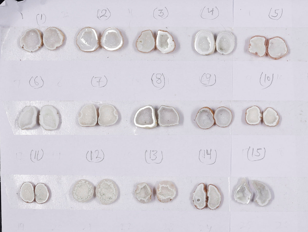 Geode Pairs ( Earring ) by Selection  20-25 mm White Color My Store