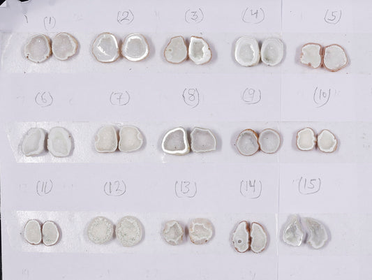Geode Pairs ( Earring ) by Selection  20-25 mm White Color My Store