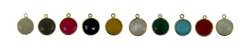 Round Faceted Gemstones Bezels, Jewelry Making Wholesale Supply, 10mm, Labradorite, Amethyst, Rose Quartz, Earrings My Store