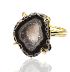 Anokha Small Geode Statement Rings, 15 - 25 MM, Unlimited Sparkle in Life !! - Meena Design