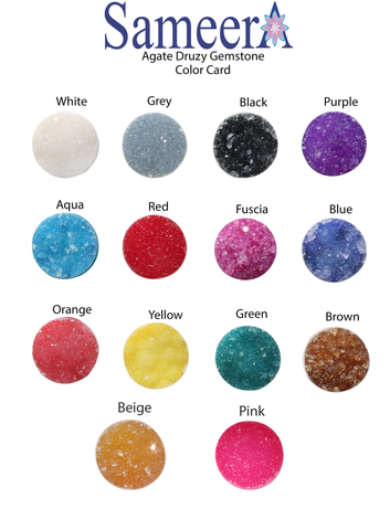 Square Studs Druzy Full Bezel Dainty Minimalistic 8 MM My Store