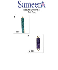 Druzy Bars Natural Gemstone Pendants And Connectors - Meena Design