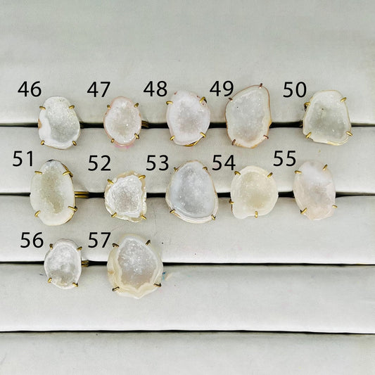 Rings by Selection Anokha Brass Gold Plated 20 - 30 MM White My Store