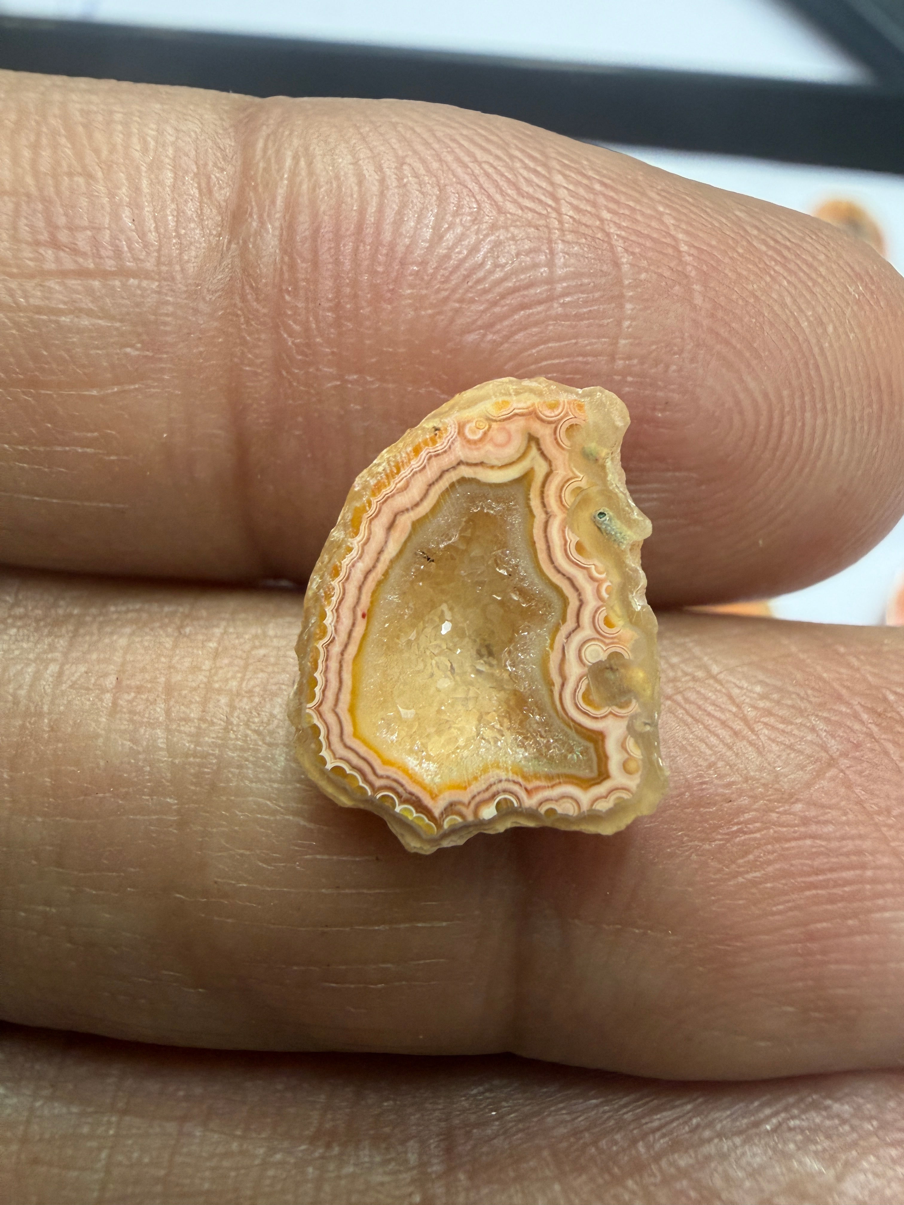 Orange Agate Druzy Geode Slices – Perfect for Ring Making Meena Design