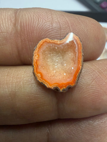 Orange Agate Druzy Geode Slices – Perfect for Ring Making Meena Design