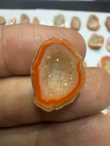 Orange Agate Druzy Geode Slices – Perfect for Ring Making Meena Design