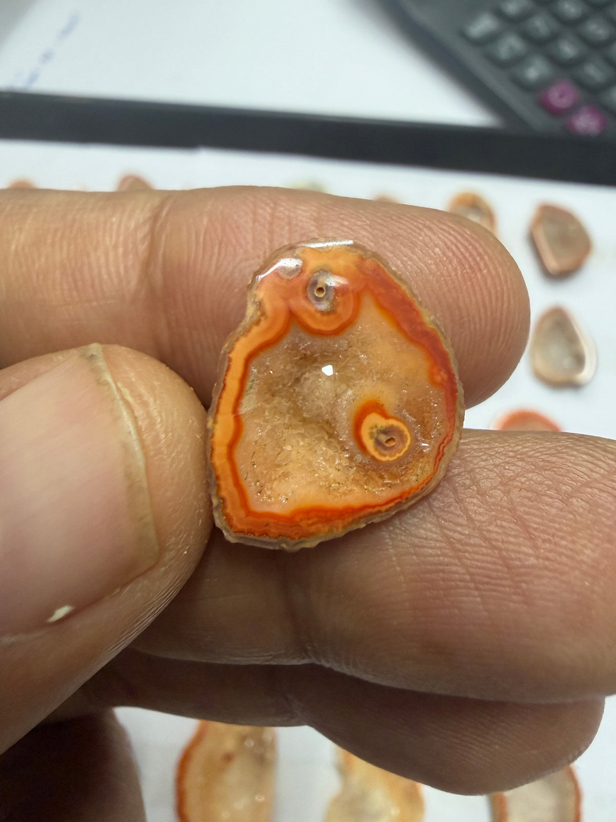 Orange Agate Druzy Geode Slices – Perfect for Ring Making Meena Design