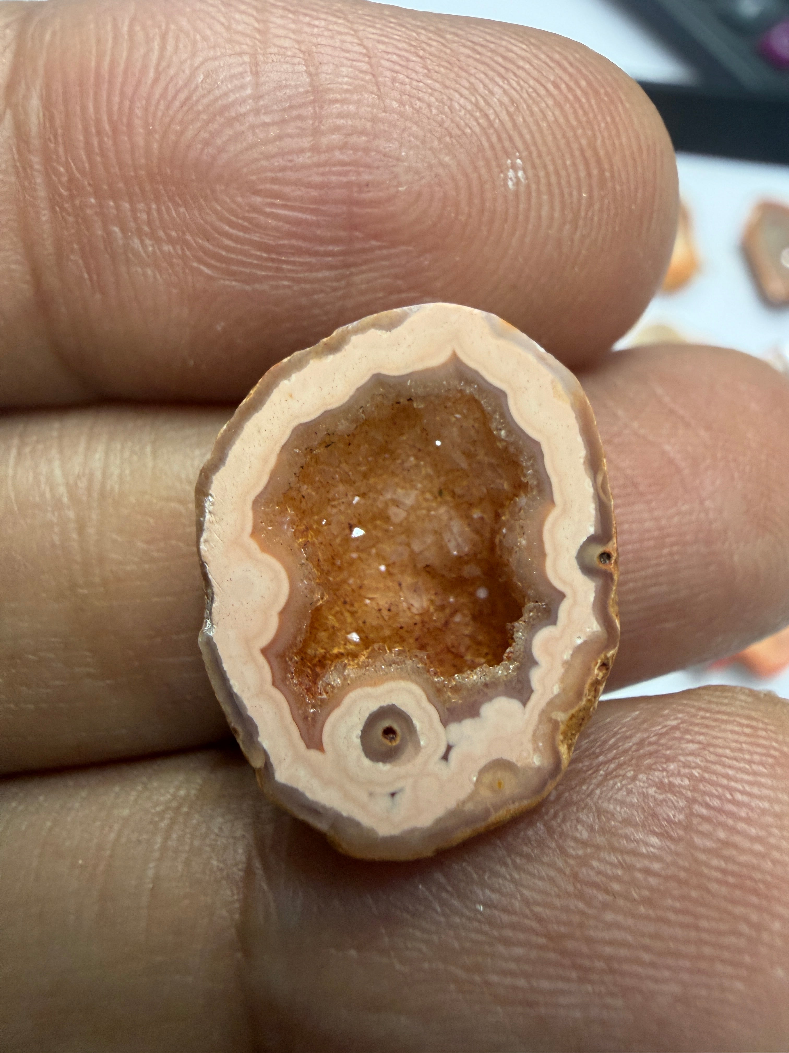 Orange Agate Druzy Geode Slices – Perfect for Ring Making Meena Design