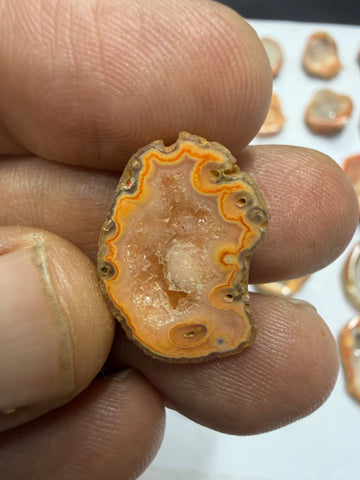 Orange Agate Druzy Geode Slices – Perfect for Ring Making Meena Design
