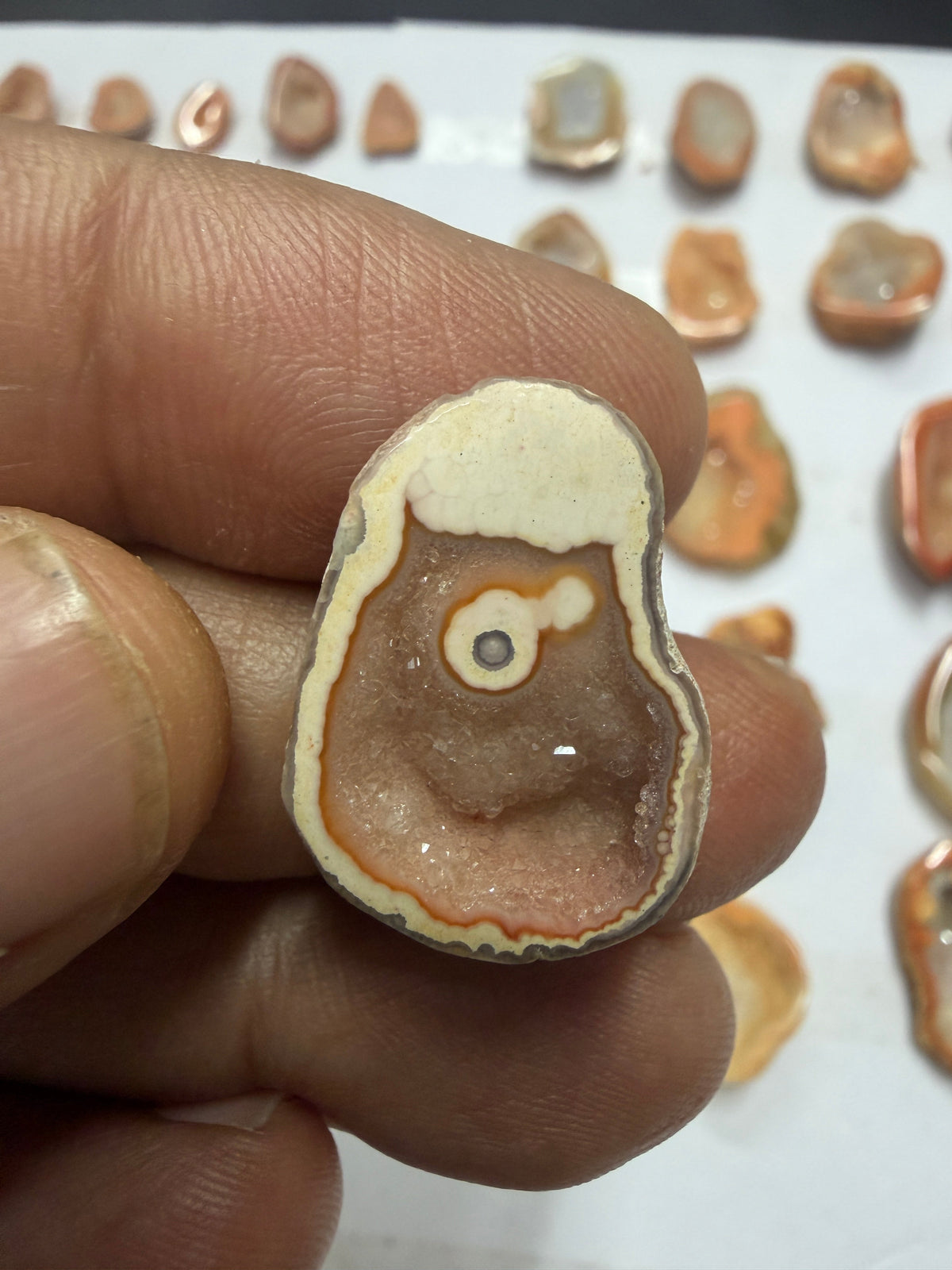 Orange Agate Druzy Geode Slices – Perfect for Ring Making Meena Design
