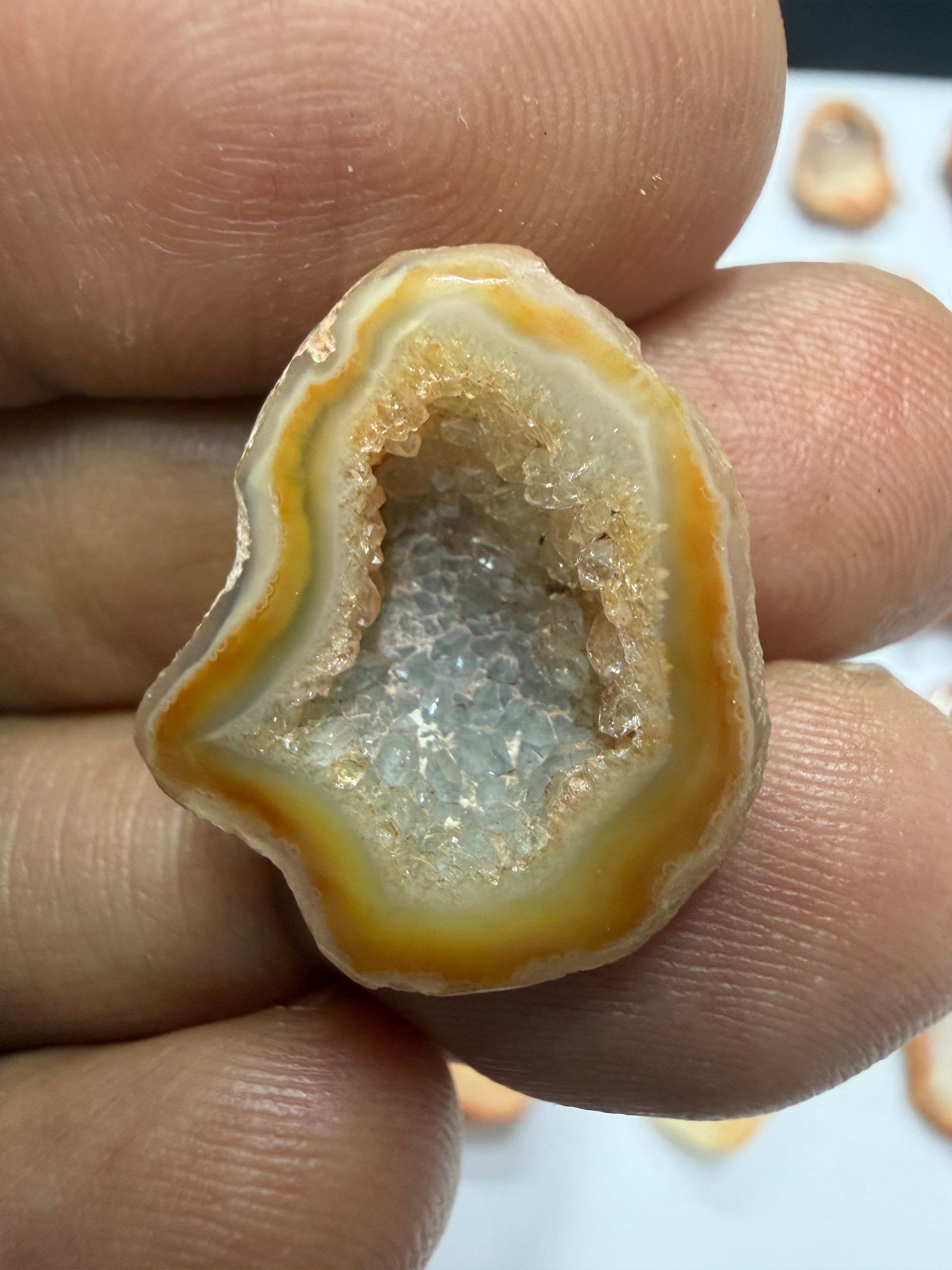 Orange Agate Druzy Geode Slices – Perfect for Ring Making Meena Design