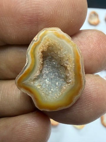 Orange Agate Druzy Geode Slices – Perfect for Ring Making Meena Design