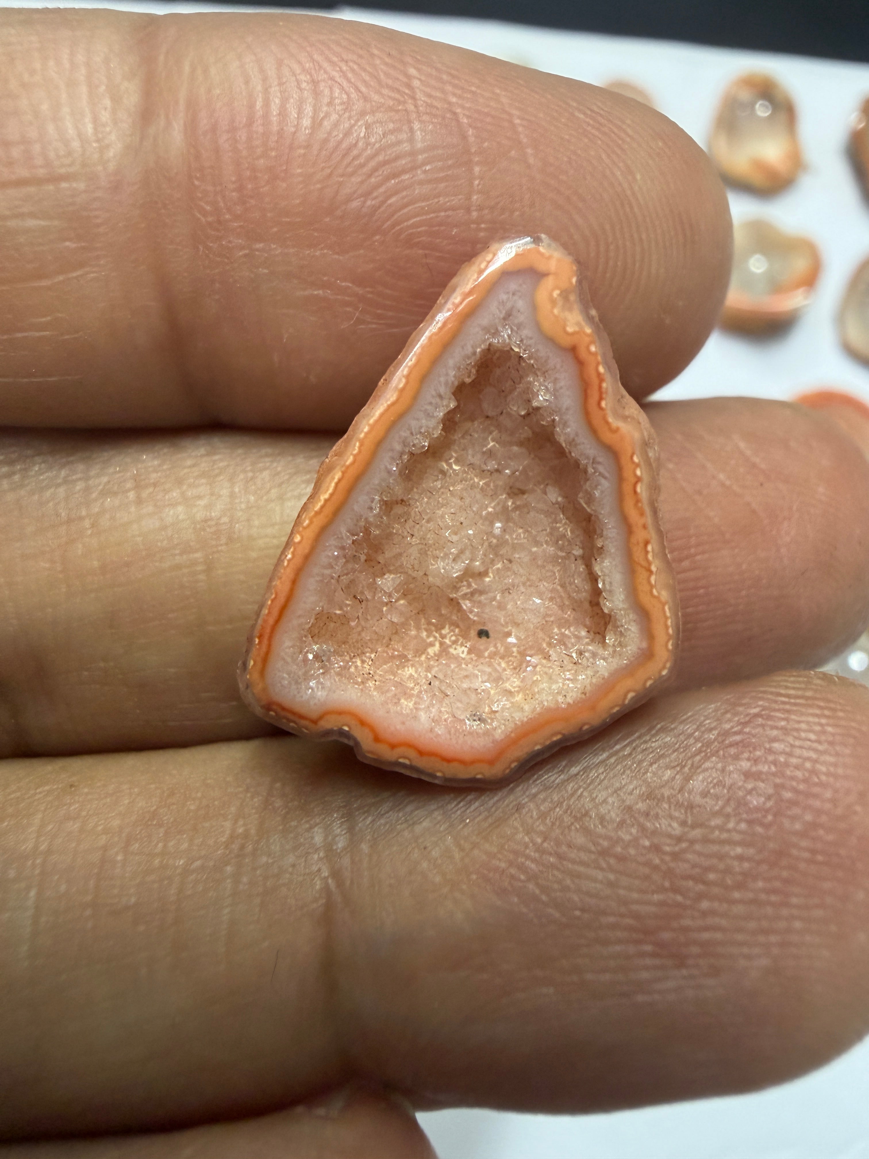 Orange Agate Druzy Geode Slices – Perfect for Ring Making Meena Design