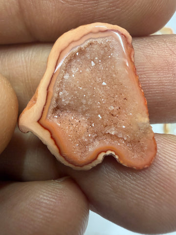 Orange Agate Druzy Geode Slices – Perfect for Ring Making Meena Design